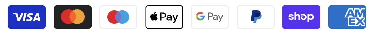 Metodi di pagamento accettati: Visa, Mastercard, American Express, PayPal, Apple Pay, Google Pay